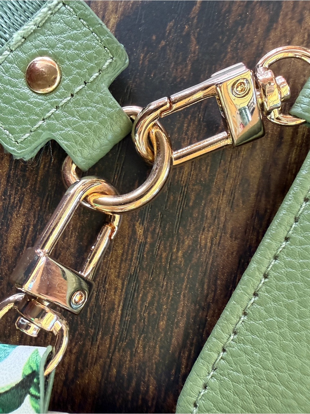 Rachel Zoe Olive Green Wrist Strap with Matching Citrus Pouch Accent - Picture 7 of 12